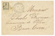 1877 TAXE 25c (n°1) Coin De Feuille Obl. Losange De Pts + GUADELOUPE BASSE-TERRE Sur Enveloppe Pour BASSE-TERRE. Signé C - Autres & Non Classés