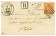 1850 40c(n°5) TTB Margé Obl. Grille + T.14 ST ROMAIN Sur Enveloppe RECOMMANDE Pour PARIS. Utilisation RARISSIME Du 40c C - 1849-1850 Ceres