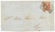 "1F VERMILLON" : 1849 1F VERMILLON (n°7) TB Margé Obl. Grille Sur Lettre Pour LYON. Certificat SCHELLER (2008). RARE. Co - 1849-1850 Ceres