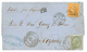 1864 40c (n°23) Obl. GC 2240 + ITALIE 5c (pd) Obl. NAPOLI Sur Lettre De MARSEILLE Pour NAPOLES. Verso, "NON CONOSCIUTO + - 1863-1870 Napoléon III. Laure