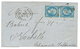 "TÊTE-BÊCHE" : 1866 Paire TÊTE-BÊCHE 20c (n°22b) Obl. Etoile + PARIS R. D'ENGHIEN Sur Lettre Pour LA ROCHELLE. Cote 3500 - 1863-1870 Napoléon III. Laure