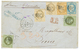 1871 1c (n°25) X2+ 4c (n°27)x2 + 15c CERES + 25c CERES Obl. GC 1769 + LE HAVRE LE PORT Sur Lettre Pour PARA ( BRAZIL ).  - 1863-1870 Napoleon III With Laurels