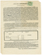 1871 1c BORDEAUX (n°39) TB Margé Obl. T.17 ALAIS Sur IMPRIME Complet. Rare. Signé BRUN. TTB. - 1870 Ausgabe Bordeaux