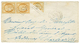 1871 Paire 10c SIEGE (n°36) + Coupé Du 10c SIEGE (n°36) Sur Enveloppe De PONT_A_MOUSSON Pour CHARLEVILLE. Cote 10 000€++ - 1871-1875 Ceres