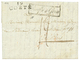 1814 Cachet Encadré PURIFIE à GENRS + 19 CORTE Sur Lettre Avec Texte De CORTE (CORSE) Pour PARIS. Cachet De Purification - Schiffspost