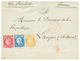 LE CAIRE : 1873 CERES 15c + 25c + 80c Obl. GC 5119 + T.15 LE CAIRE Bau FRANCAIS Sur Enveloppe Pour La FRANCE. Tricolore  - Other & Unclassified