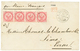 "3F20 Pour Le PEROU" : 1868 Magnifique Bande De 4 Du 80c AIGLE Obl. MQE Sur Lettre De ST PIERRE MARTINIQUE Pour LIMA (PE - Other & Unclassified