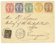 1895 10 S/ 10c Obl. FEZ MAROC + POSTE LOCALE 5c+ 10c+ 25c+ 50c+ 1P Obl. SEFRO MAROC Sur Enveloppe Pour TANGER. Affrt MIX - Other & Unclassified