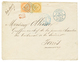 1869 AIGLE 10c + 40c TTB Margés + REUNION ST LOUIS Sur Enveloppe Pour PARIS. RARE. Superbe. - Sonstige & Ohne Zuordnung