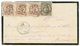 MACAO : 1882¨PORTUGAL 5r + 25r (x3) Canc. LISBOA On Envelope To MACAO With Superb CROWN Cachet MACAO. RARE. Superb. - Other & Unclassified