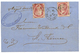 "PORT AU PRINCE" : 1879 1 1/2d (x2) Canc. F53 + PORT AU PRINCE On Entire Letter To ST THOMAS With Arrival Cds. RARE. Vvf - Sonstige & Ohne Zuordnung