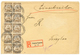 "TSINGTAU-TAPAUTAU" : 1905 3pf Block Of 10 Canc. TSINGTAU-TAPAUTAU KIAUTSCHOU On REGISTERED Envelope To TSINGTAU. Superb - Kiautchou