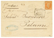1863 FRANCE 40c Canc. ITALIE PAQ FR X N°5 On Cover To PALERMO (SICILY). Signed CALVES. Vf. - Ohne Zuordnung