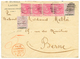 LAGOS : 1894 1d (x4) + Provisional HALF PENNY On 4d (x2) Canc. On Envelope From LAGOS To SWITZERLAND. RARE. Vf. - Sonstige & Ohne Zuordnung