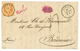 SWITZERLAND : 1864 FRANCE 40c Canc. Swiss Cachet MORAT + "4" Tax Marking On Entire Letter To BORDEAUX (FRANCE). Signed C - Sonstige & Ohne Zuordnung