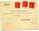 ROULETTES, Yv N° 199 X 3 Ex / Lsc Du Sénat Pour CONSTANTINOPLE  TB - Coil Stamps