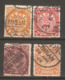 4 Timbres De 1898 ( Chine / Dragon ) - Usati