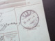 Delcampe - Italien 1888 Bulletin D'Expedition / Paketkarte Mit Coupon Und Klebezettel Pacci Postali 32 Bibiana In Die Schweiz! - Entero Postal