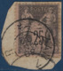 France Colonies Zanzibar Fragment Sage 25c Noir Sur Rose Obl Dateur De Zanzibar Jan 1892 TTB - Used Stamps