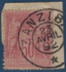 France Colonies Zanzibar Fragment Sage 50 Rose Sur Rose Obl Dateur De Zanzibar Avr 1892 TTB - Gebraucht