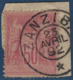 France Colonies Zanzibar Fragment Sage 50 Rose Sur Rose Obl Dateur De Zanzibar Avr 1892 TTB - Used Stamps