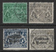 Germany 1916 - 1919 German States Bavaria /Bayern Official Stamps, Coat Of Arms, 4pcs, (o) - Used