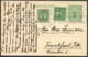 1922 Sweden Uprated Stationery Postcard Stockholm - Frankfurt Germany. Besparingar Machine Slogan Cancel - Covers & Documents