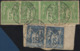 France Colonies Alexandrie Sage Fragment N°101 Paire & 106 Bde De 4 ! Oblitérés Grand Dateur "Alexandrie/Egypte"  TTB - Usati