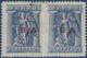 Grèce 1913 N°255* Paire Variété Sans Barre Au A Tenant à Normal RR Signé (hellas 1a) - Unused Stamps