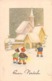 09689 "BUON NATALE" BAMBINI, CHIESA, ZAMPOGNA, LANTERNA. CART SPED 1954 - Altri & Non Classificati