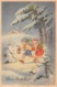 09701 "BUON NATALE" BAMBINI, GERLA, DONI, LANTERNA, MUSCHIO.  CART NON SPED - Altri & Non Classificati