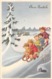 09704 "BUON NATALE" BAMBINI,  DISCESA IN SLITTA COMUNE. CART SPED 1948 - Altri & Non Classificati