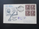 Spanien 1948 FDC Nr. 954 Als 4er Block Als Einschreiben Aus Barcelona In Die USA New York Luftpost! 3 Ak Stempel - Cartas & Documentos
