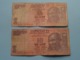 10 ( Ten ) RUPEES : 66E 502270 & 57H 576654 ( Reserve Bank Of India ) ! - Indien
