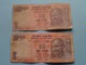 10 ( Ten ) RUPEES : 00L 286241 & 36U 164738 ( Reserve Bank Of India ) ! - Indien