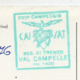 Scurelle Valsugana (Trento) - Val Campelle - Timbro XXII° Campeggio CAI-SAT Trento - Viaggiata Nel 1976 - (FDC18256) - Trento