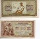 100 DINARA ( SLOVENIE ) 1949 Trés Bon état Et 50 DINARA ( YOUGOSLAVIE )vendu En L'état - Joegoslavië