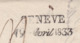 1833 - Marque Postale & Date Sur Lettre Avec Correspondance + Facture De Genève, Suisse Vers Chambéry, Savoie - ...-1845 Préphilatélie