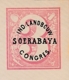 Nederlands Indië - 1878 - Landbouw Congres Soerabaya - Portvrij Wegens Gouvernementsbesluit - Moquette - Rose Op Wit - Nederlands-Indië