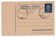 1952 YUGOSLAVIA, CROATIA, TPO 25 PULA-RIJEKA, TITO, STATIONERY CARD, USED - Postal Stationery