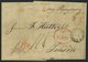 HAMBURG - GRENZÜBERGANGSSTEMPEL 1842, T 31 MAY, In Rot Auf Brief Von Königsberg (K1) über Hamburg (rückseitiger K1) Nach - Prephilately