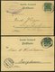 BAHNPOST Burglesum-Farge (Zug 45,145 Und 409), 1893-1899, 3 Karten Fast Nur Pracht - Franking Machines (EMA)