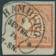 Dt. Reich 29 BrfStk, 1874, 21/2 Auf 21/2 Gr. Braunorange, Hufeisenstempel HAMBURG (Spalink 17-9), Prachtbriefstück, Foto - Gebraucht