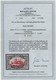 KIAUTSCHOU 37IA O, 1905, 21/2 $ Grünschwarz/dunkelkarmin, Mit Wz., Friedensdruck, Mit Reservestempel TSINGTAU (a Herausg - Kiautschou