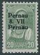 PERNAU 8IV **, 1941, 20 K. Schwarzgelbgrün Mit Aufdruck Pernau/Pernau, Gepr. Krischke Und Kurzbefund Löbbering, Mi. 100. - Occupazione 1938 – 45