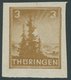 THÜRINGEN 92V3 *, 1946, Versuchsdruck: 3 Pf. Dunkelbraunocker, Falzrest, Pracht, Kurzbefund Dr. Jasch - Altri & Non Classificati