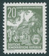 DDR 413XII **, 1954, 20 Pf. Schwärzlichgrünoliv, Wz. 2XII, Postfrisch, Pracht, Kurzbefund König, Mi. 130.- - Other & Unclassified