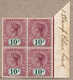 **/bof 1898, 10 D., Purple Lake And Deep Green, MNH Hinged In The Margin, IMPRIMATUR, M/s I STAMP COLOUR BOOK At The Mar - Sonstige & Ohne Zuordnung