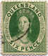 O 1860, 6 D., Green, Used, With Wmk Big Star, Exceedingly Well Comb-perf. 15 1/2:14 1/2, Very Fresh And Rich Colour, F-V - Sonstige & Ohne Zuordnung