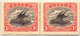 Pair 1916, 1 D., Pair, Black And Carmine-red, Substituted Cliche, Left Stamp - Bottom Ornament Retouched, Right Stamp -  - Papua-Neuguinea